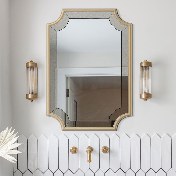 Points of PU Frame Vintage Bathroom Mirror